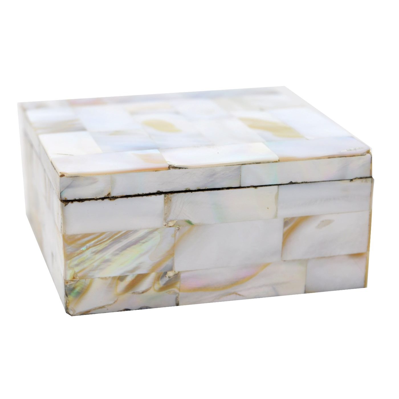Mother of Pearl White Marble Decor Box (Large) - Anaya