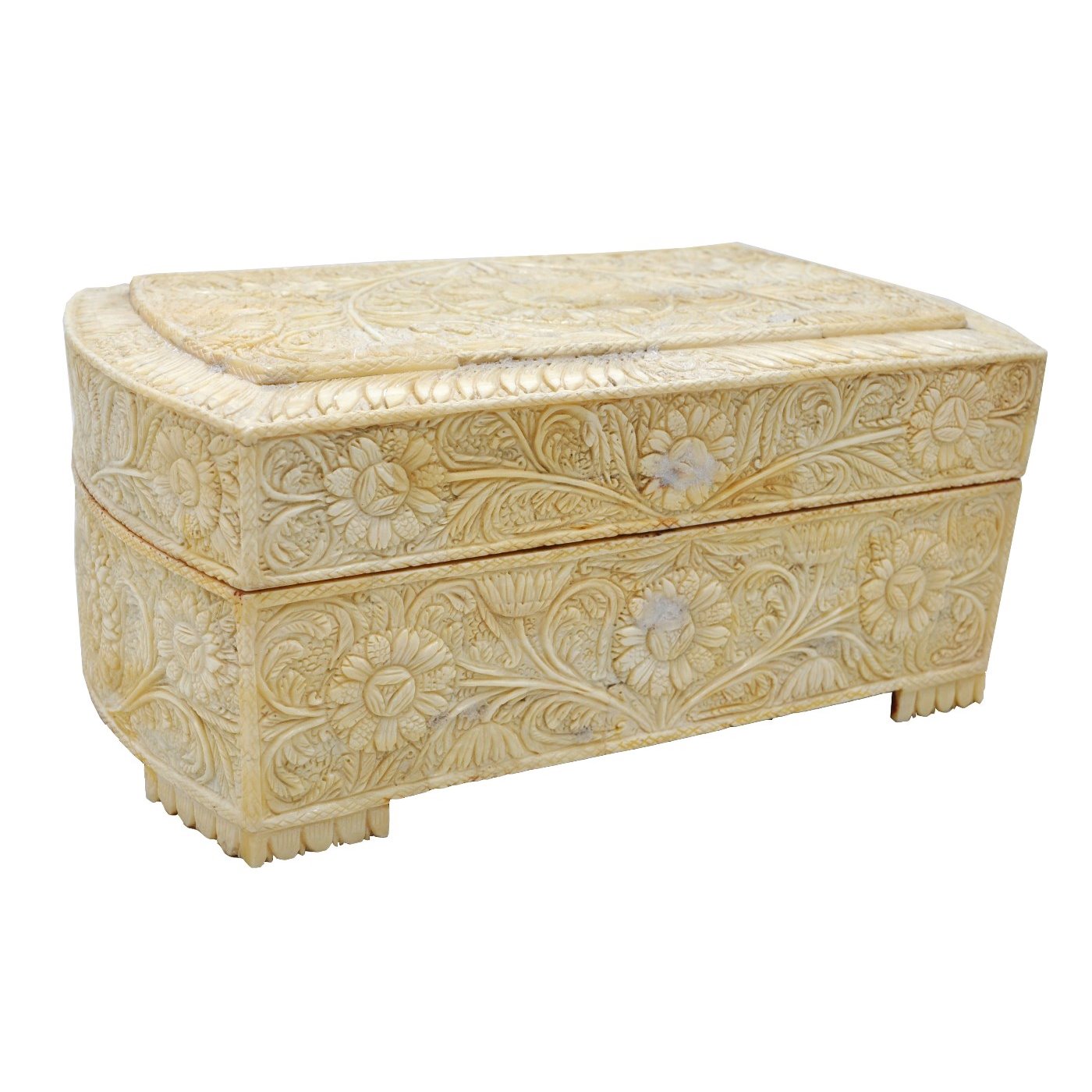 Flower art wooden jewelry box- acrylic painted octagonal box