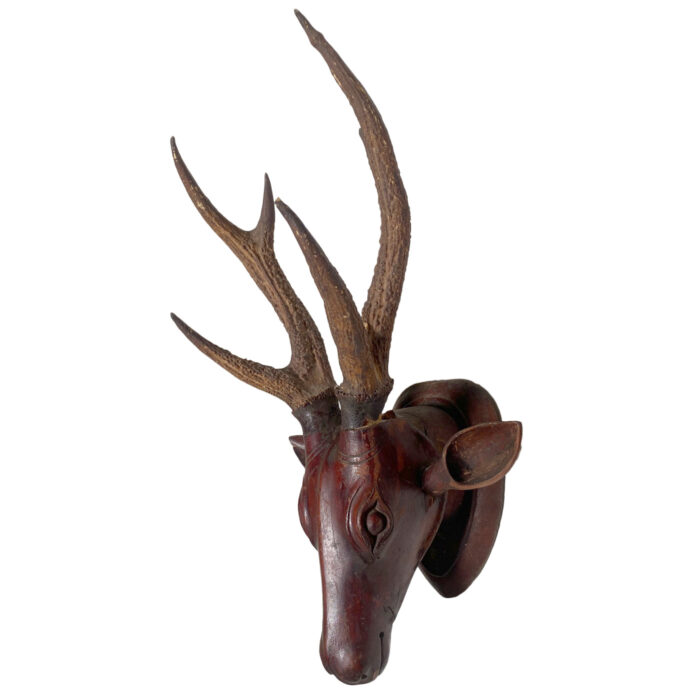 Carved Vintage Deer Head