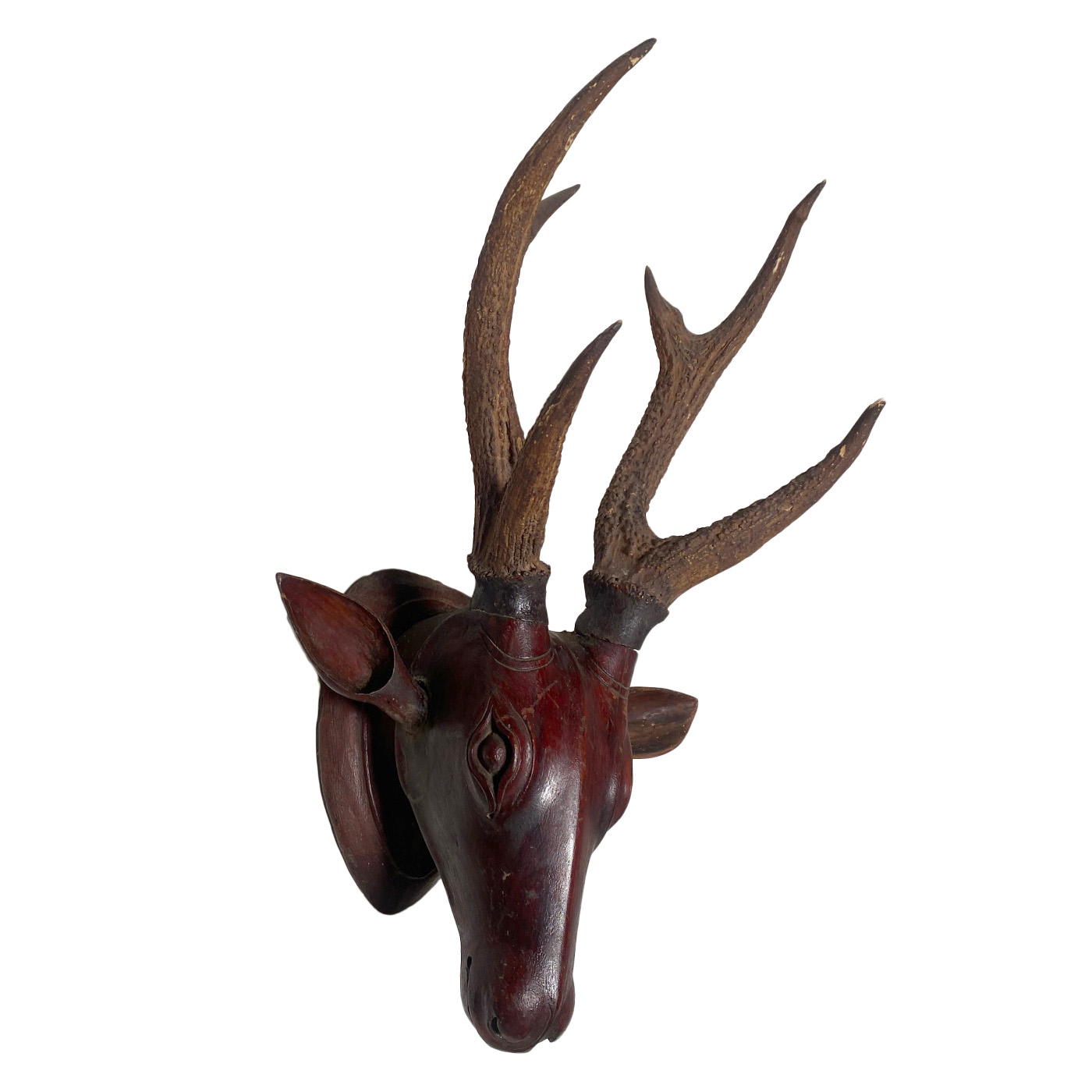 Carved Vintage Deer Head