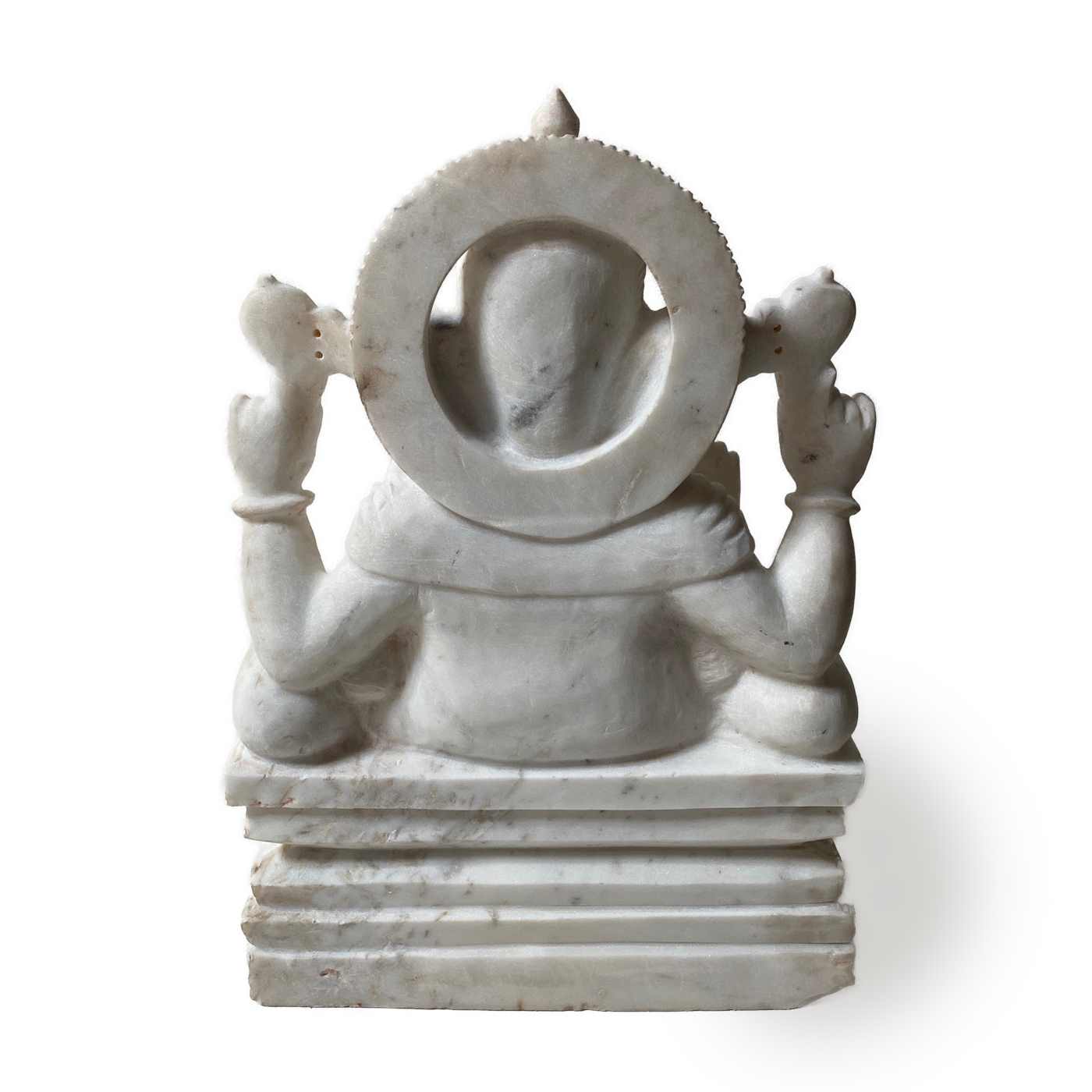 Carved Marble Ganesh, Large