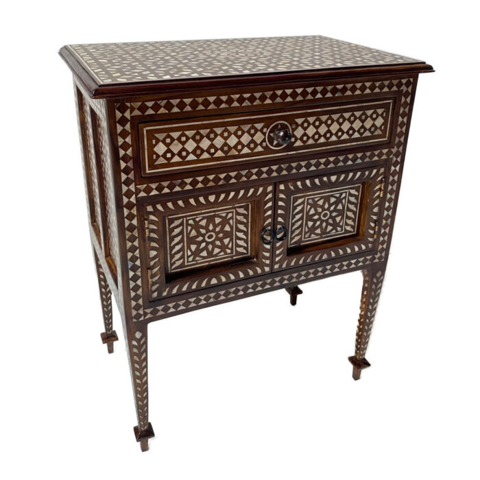 Mother of Pearl Cabinet Side Table